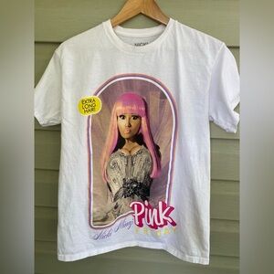 NICKI MINAJ Pink Friday World Tour t-shirt sz M EUC Barbie extra long hair music